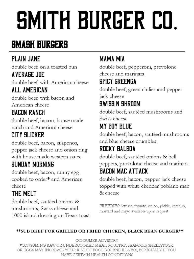 Smith Burger CO Food Truck Riggs Beer Company